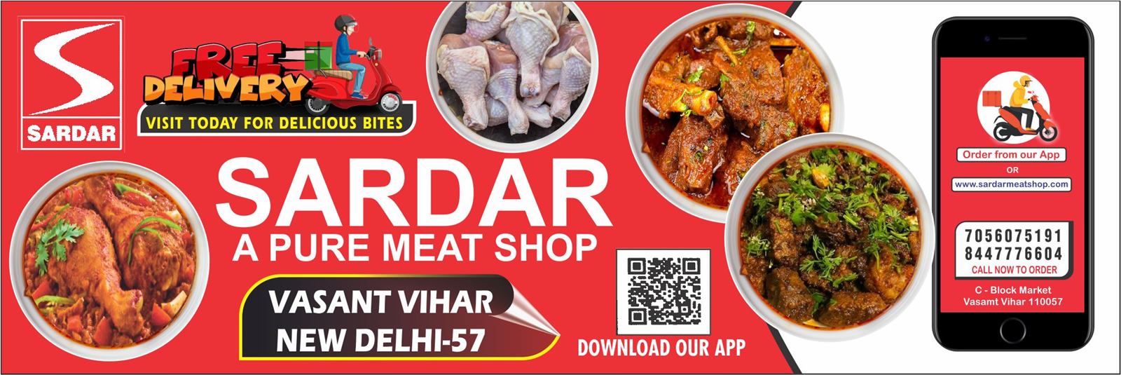 SARDAR A PURE MEAT SHOP (Vasant Vihar Mutton and Chicken Shop)